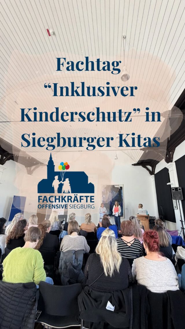 🤝 Gemeinsam stark für inklusiven Kinderschutz
Heute sind wir im Rahmen der FOS – Fachkräfteoffensive Siegburg zu einem Fachtag im Stadtmuseum Siegburg zusammengekommen.
Die FOS ist eine gemeinsame Initiative der Stadt Siegburg und der JBH Siegburg – entstanden aus dem klaren Ziel:
👉 Die Kitalandschaft Siegburg nachhaltig stärken, weiterentwickeln und vernetzen.
In einem offenen, konstruktiven Austausch haben wir uns intensiv mit dem Thema
🛡️ Inklusiver Kinderschutz in Siegburger Kitas
auseinandergesetzt. Zum heutigen Fachtag konnten wir, Anke Althaus (Koordinatorin Netzwerk Kinderschutz der Stadt Siegburg) gewinnen. Vielen Dank für den wertvollen Beitrag.
✨ Neben Fachvorträgen gab es Raum für
🍽️ gemeinsames Essen
🚶‍♀️ Walk & Talk
🧩 Gruppenarbeiten
💬 kollegialen Dialog
Denn „Inklusiver Kinderschutz“ ist kein Einzelauftrag –
er lebt von Beziehung, Haltung, Fachlichkeit und Zusammenarbeit.
Unterschiedliche Perspektiven bereichern uns und machen uns gemeinsam handlungsfähig – im Alltag der Kitas und darüber hinaus.
💡 Kinderschutz geht uns alle an.
Nur gemeinsam können wir sichere, inklusive und entwicklungsfördernde Lebensräume für alle Kinder gestalten.
#FOSSiegburg #InklusiverKinderschutz
#KitaLandschaftSiegburg #GemeinsamStark
#inklusion
